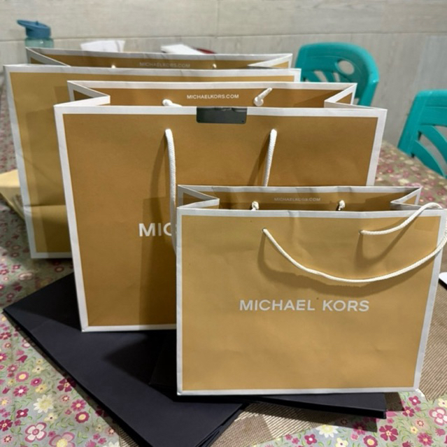 TERMURAH READY STOCK Paperbag Branded MICHAEL KORS MK ORIGINAL 100% Size S M L / Kantong kertas tas 