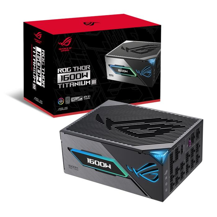 Power Supply ASUS ROG THOR 1600T3 Titanium III RGB PSU 1600W 80 Plus Titanium Fully Modular ARGB
