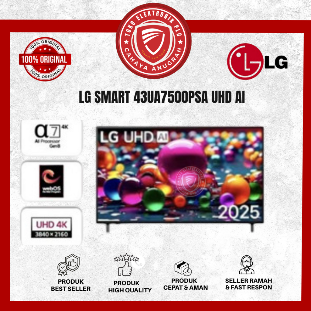 TV LED LG Smart TV UHD 4K 43Inch LG 50Inch LG 55Inch LG 65Inch LG - 43UA75 /50UA75/55UR75/65UR75