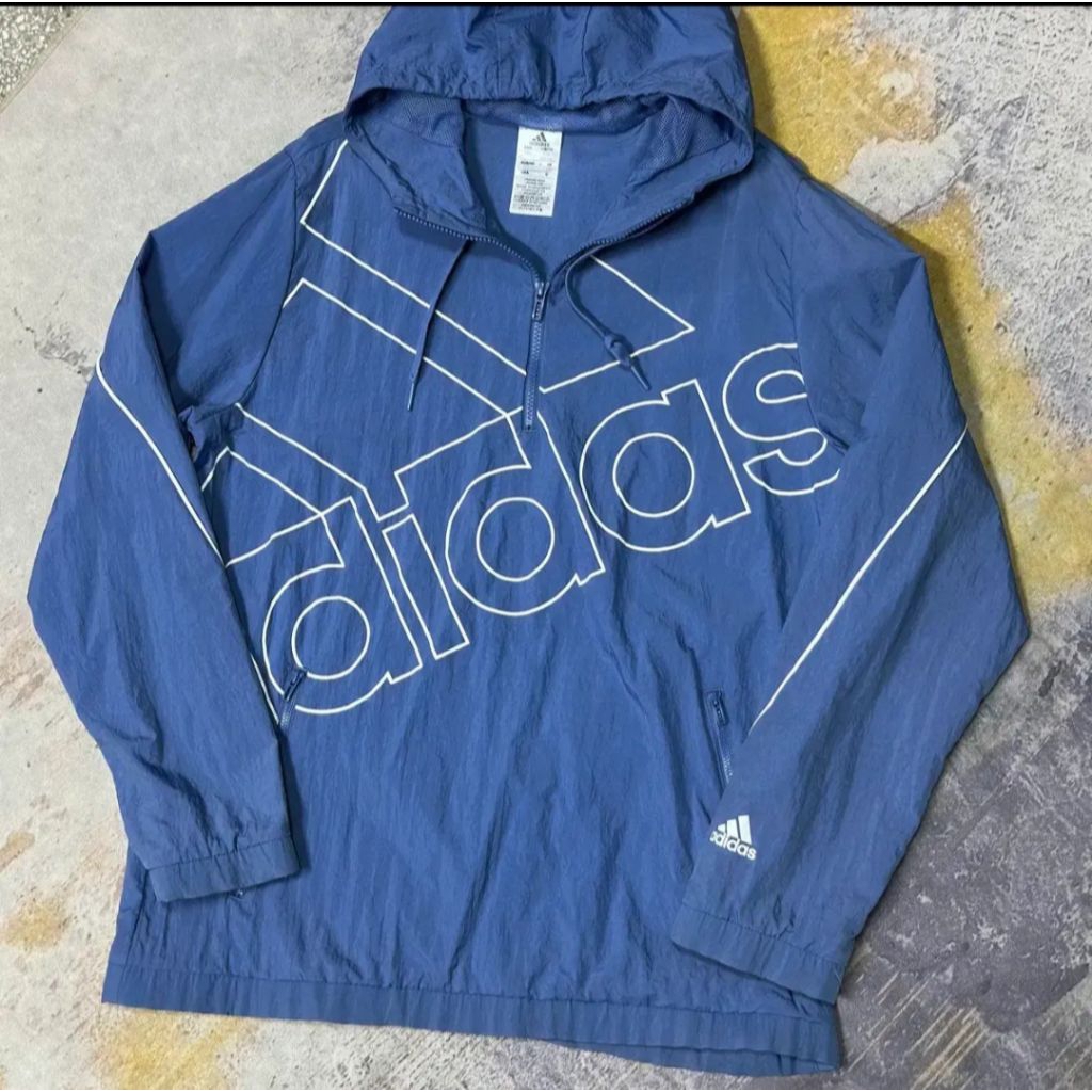 Tracksuit Winbreaker Anorak Vintage Half jifer Biglogo Brand Adidas Esensialt