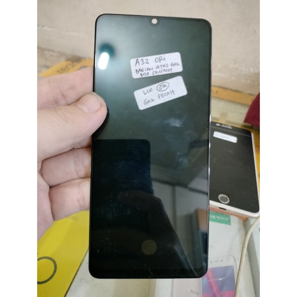 Sparepart Hp - Lcd Bekas Original Cabutan Samsung A32 : Minus Bagian Atas Gak Bisa Sentuh