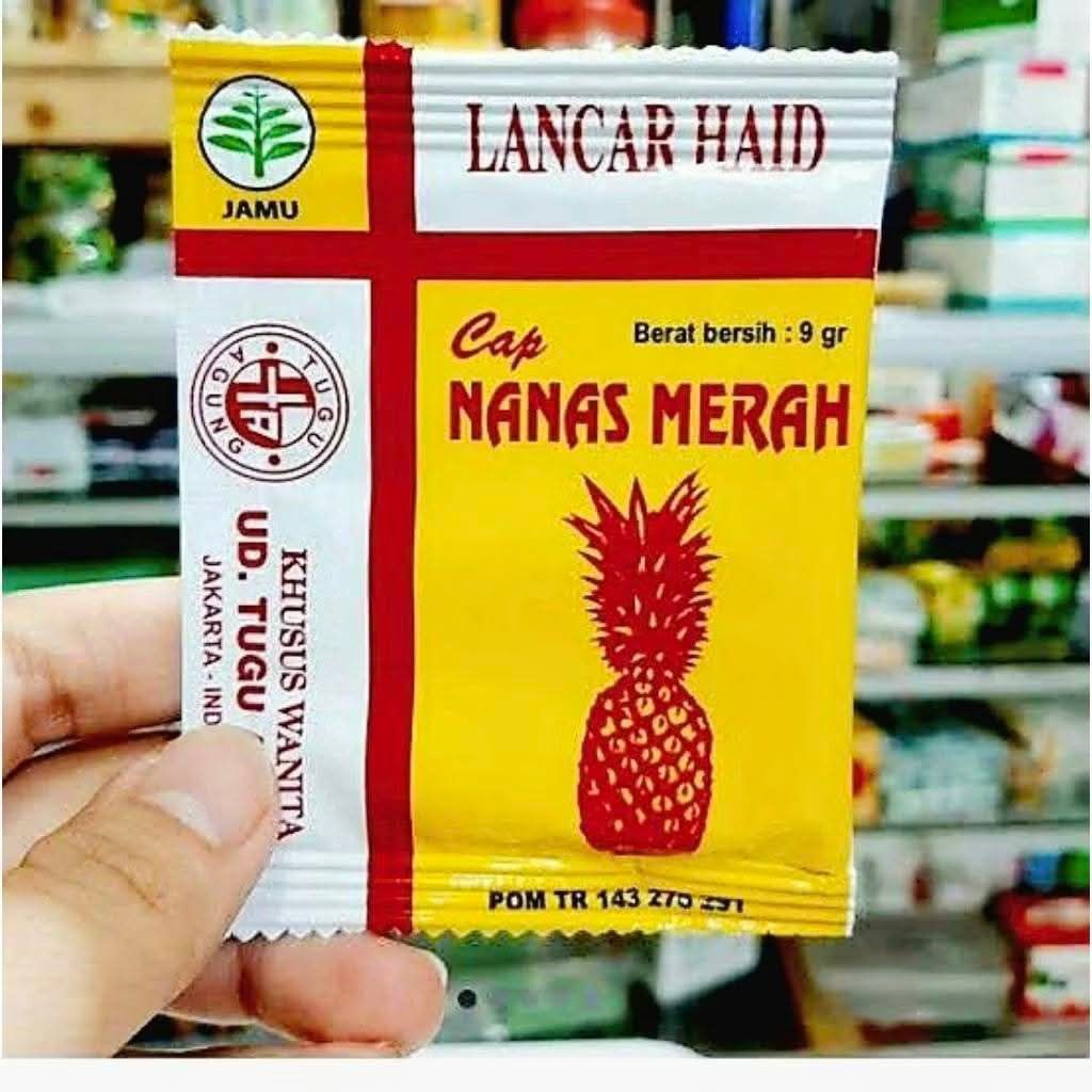 HERBAL LANCAR HAID CAP NANAS MERAH / PALING AMPUH