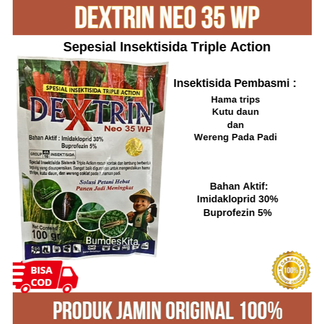 Insektisida Dextrin 100gr Imidakloprid plus Buprofezin Original