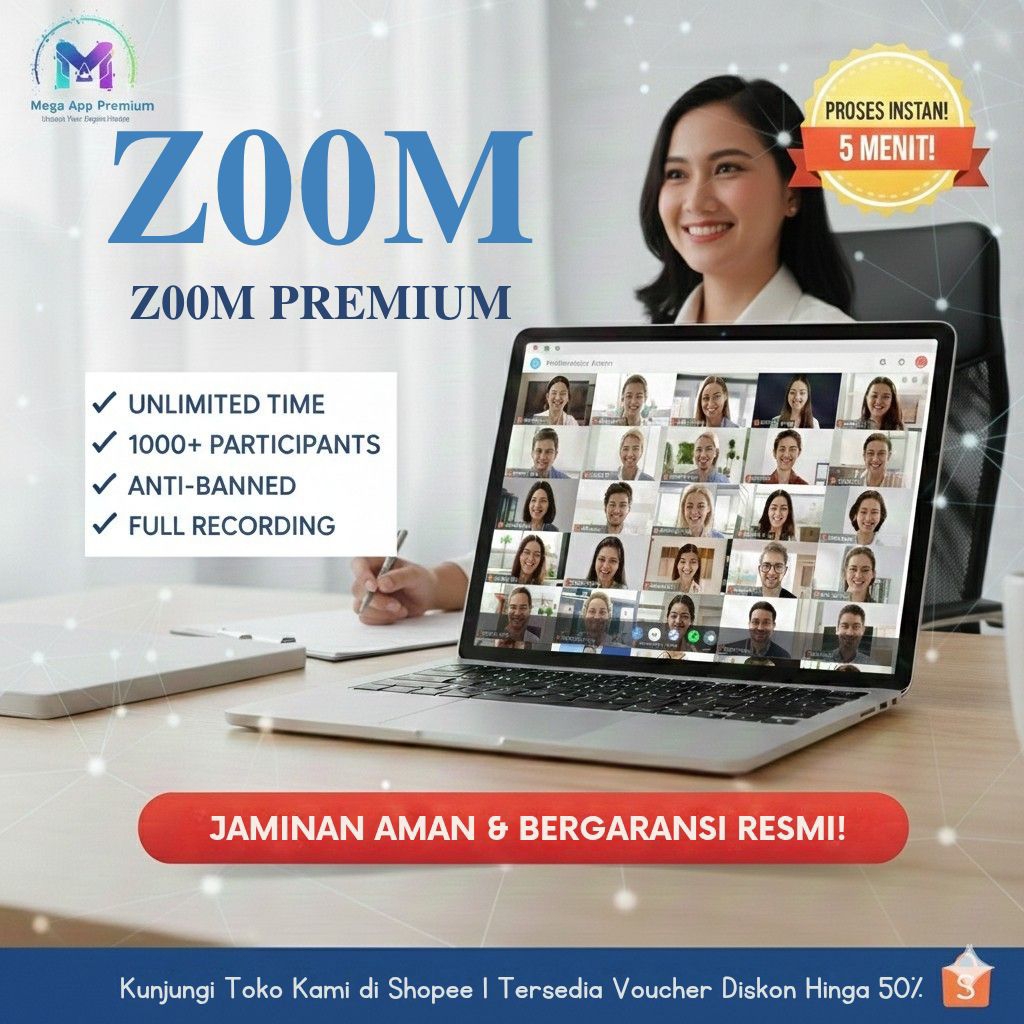 Z00M PREMIUM PRO 1 Minggu 2 Minggu 1 Bulan 100 Peserta Akun Sendiri Bukan Barengan Garansi Full Anti