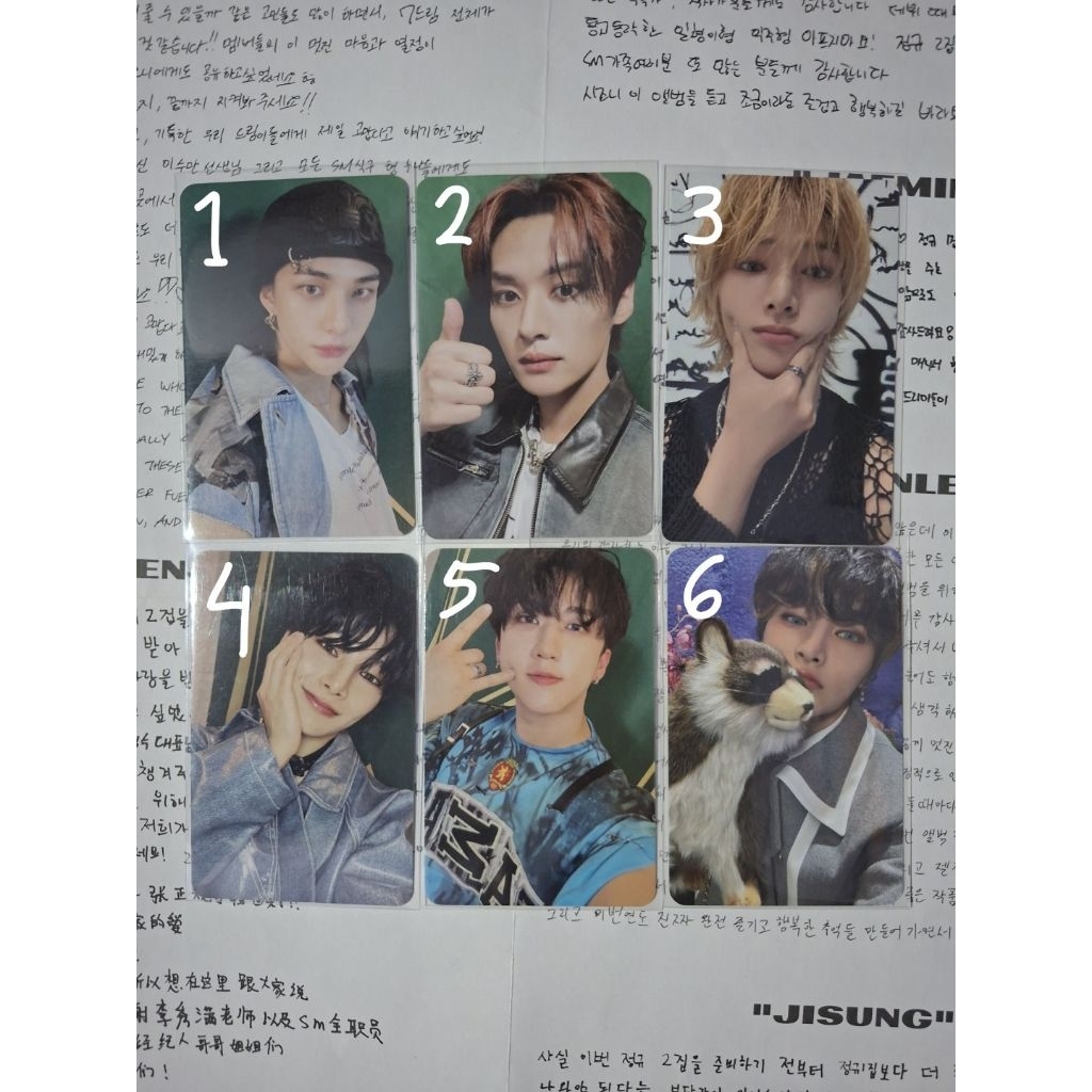 pc photocard official bangchan changbin han jisung seungmin nemoz rock star, felix christmas evel, d