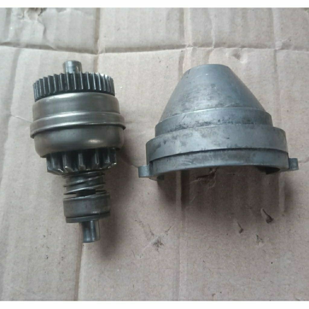 Gigi stater pinion+tutup honda beat fi 2013 2014 pnp beat karbu seken copotan