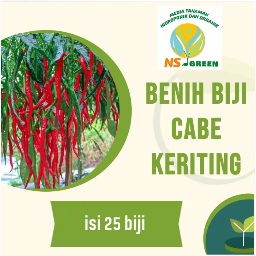 Benih Cabe Keriting Unggul isi 25 Biji -  Tahan Penyakit, Panjang, Merah Mengkilap