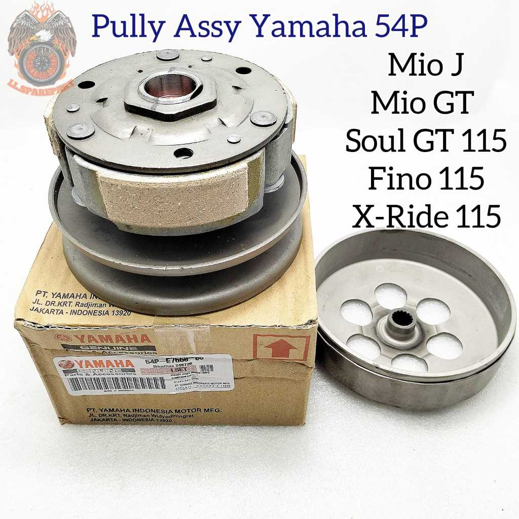 Pully Assy Set Yamaha 54P Mio J Mio GT Soul GT 115 Fino 115 Xride 115 Asli Original Kampas Ganda Man