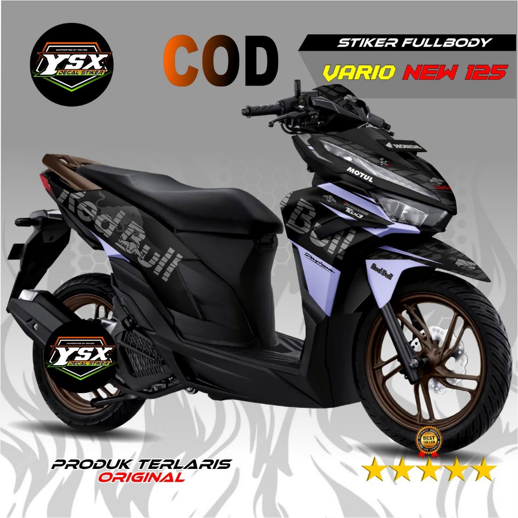 Decal Sticker Fullbody Vario New 125 Redbull