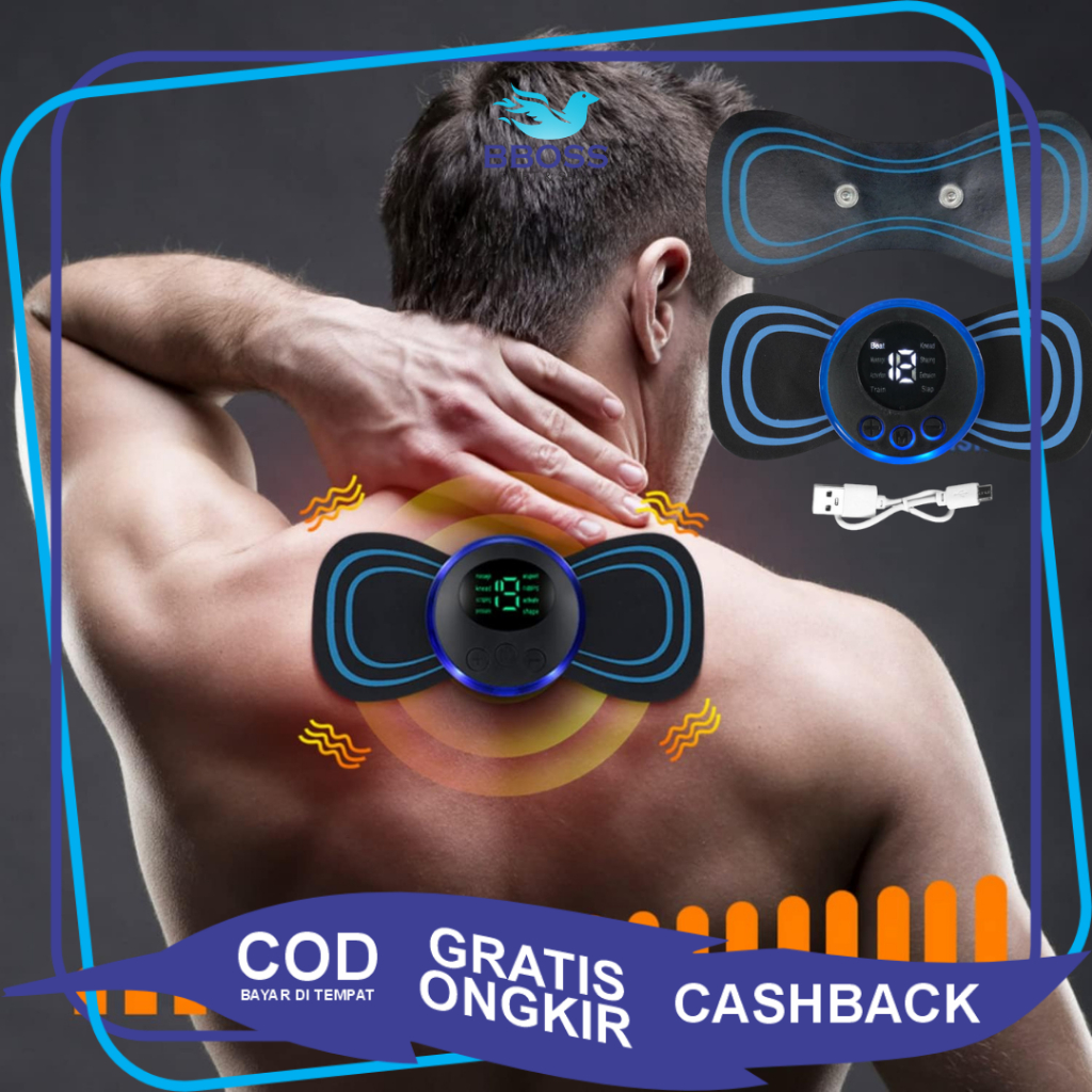 [BBOSS] EMS Pijat Leher Elektrik Portable - Neck Massager Electric Stimulator - Alat Pijat Leher