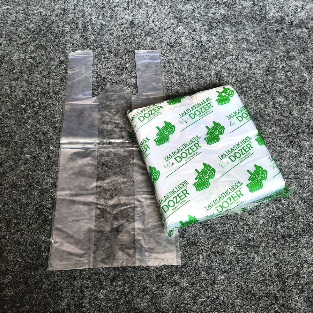 DOZER HIJAU KANTONG KRESEK TRANSPARAN BENING TEBAL UKURAN 15 DAN 24