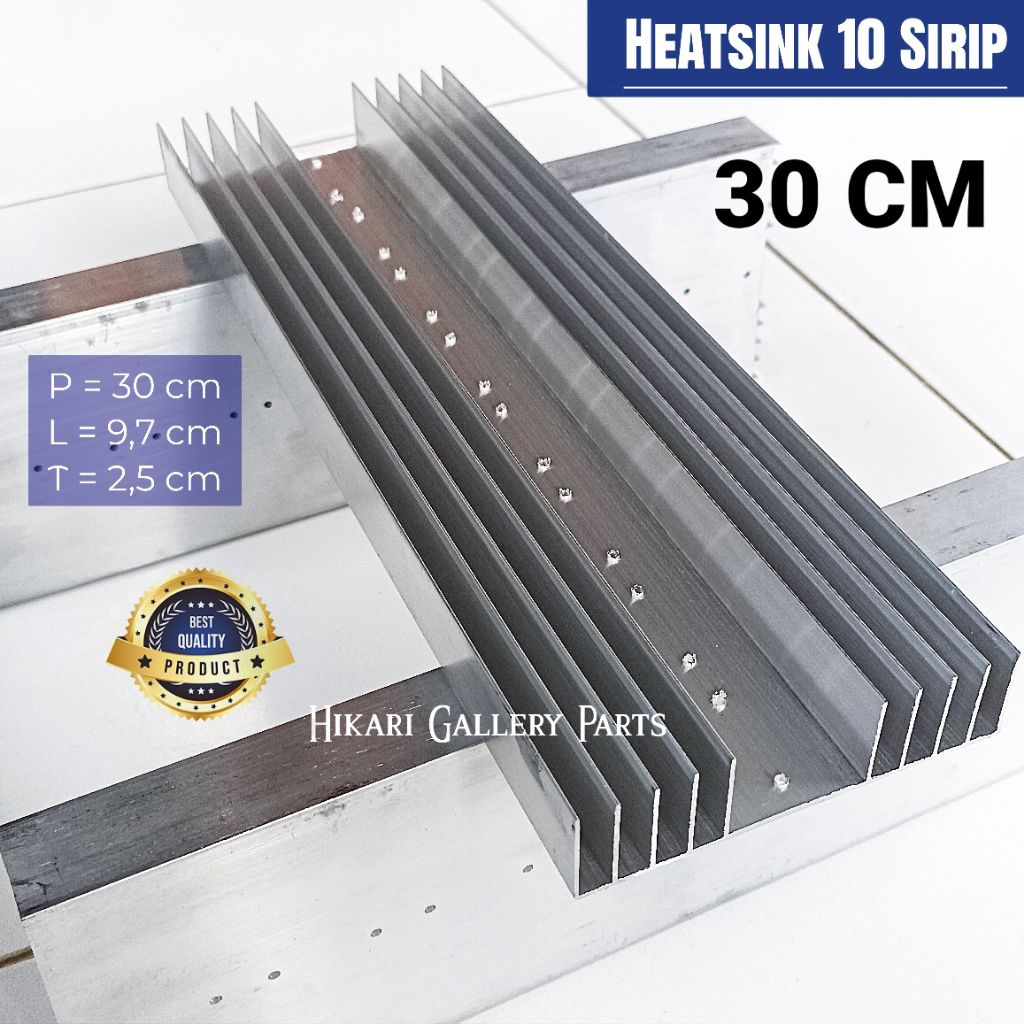HEATSINK 30cm PENDINGIN transistor final 10 SIRIP 1.5mm