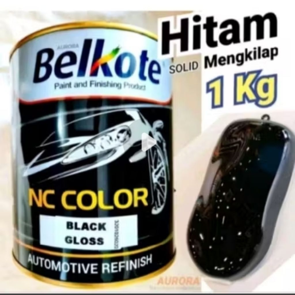 Cat Belkote NC Black Gloss/Hitam Mengkilap Gloss