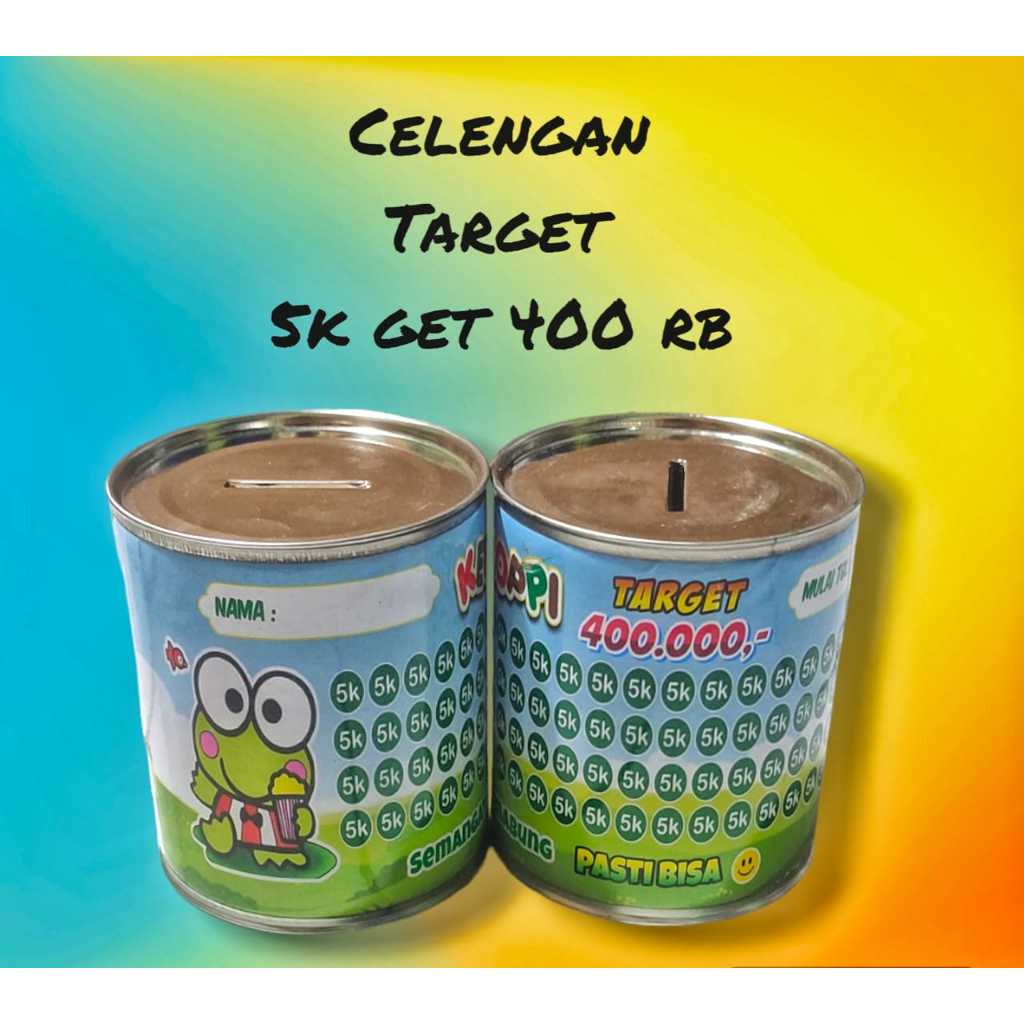 Celengan Target Doraemon, Keropi, Hellokiti, Pokemon Celengan Target Mini