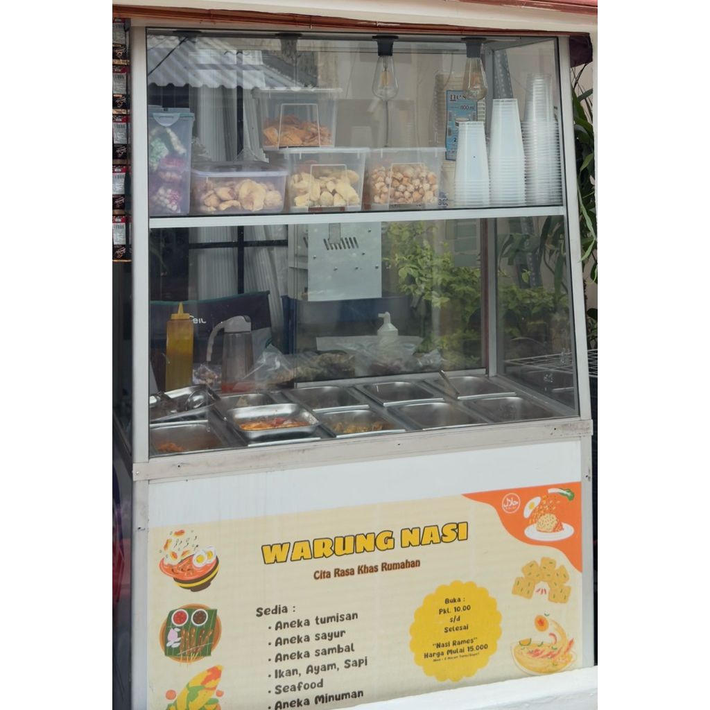 Etalase Gerobak Makanan Preloved