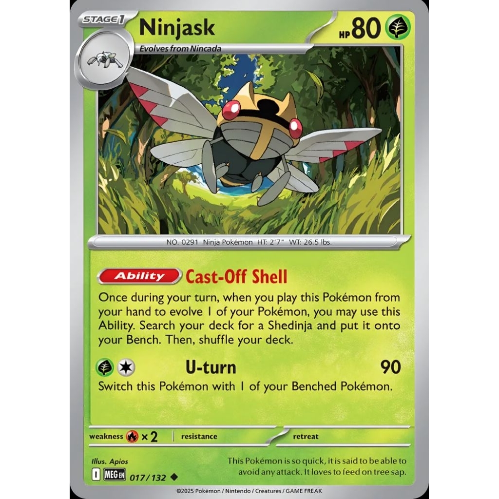 Tcg Pokemon Ninjask Common Meg