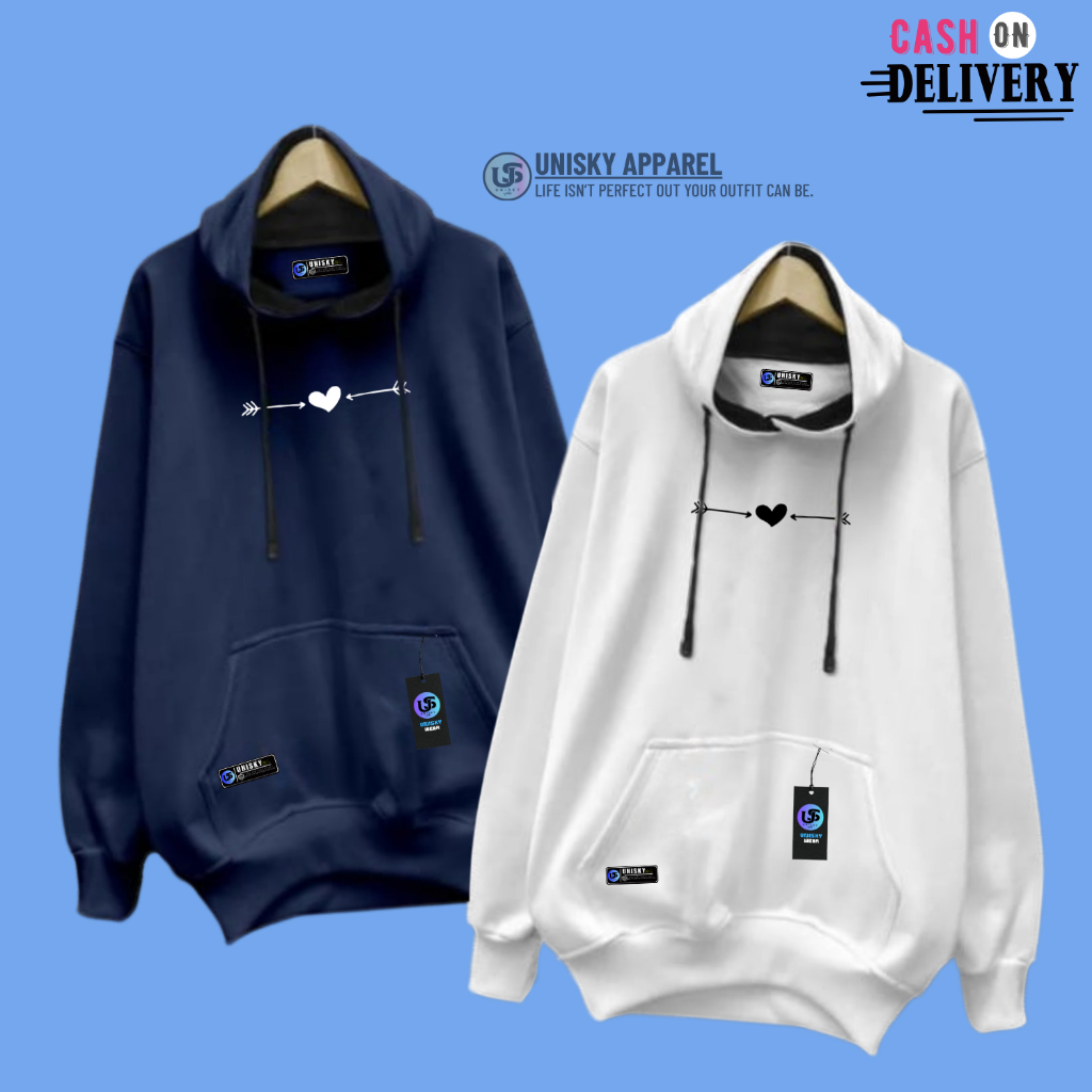 Unisky Hoodie Switer Pasangan Mix Color Hodie Couple 2 Pcs Tebal Unisex 2026 Korea Switer Hudi Pasan