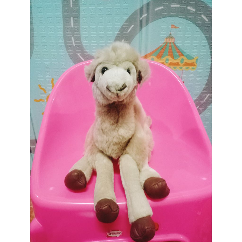 boneka Hewan mainan edukasi unta, alpaca llama