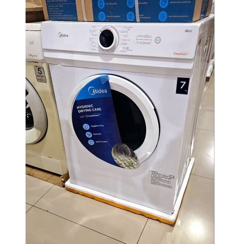 MESIN PENGERING LAUNDRY/DRYER FRONT LOAD MIDEA MD100A70 BS