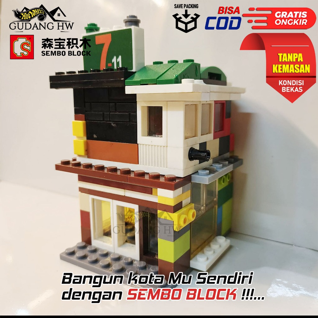 LEGO replica, gedung seven eleven