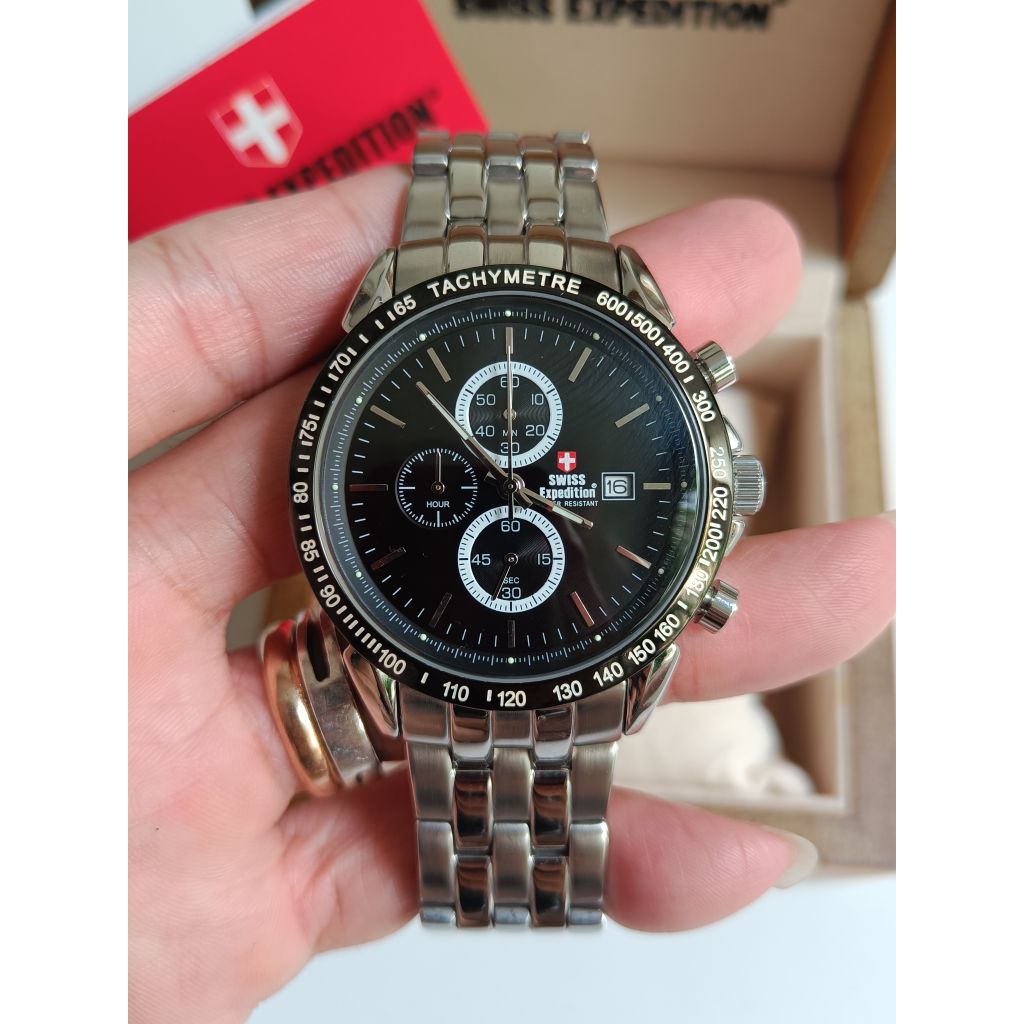 Jam expedition SE6022M chronograph original bekas fullset full link normal semua siap pakai