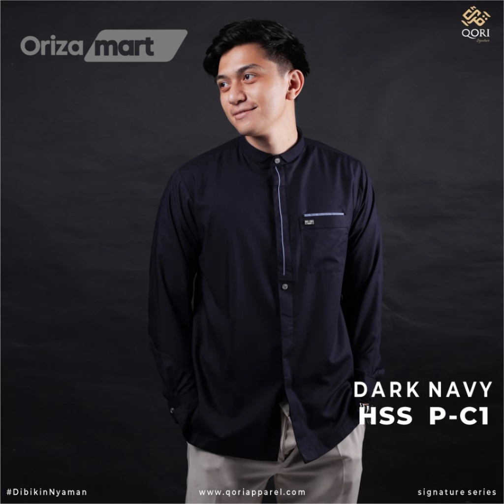 Baju Koko QORI Apparel Signature ORI / Lengan Panjang modern / Hassan Bin Tsabit Al Anshari HSS-2