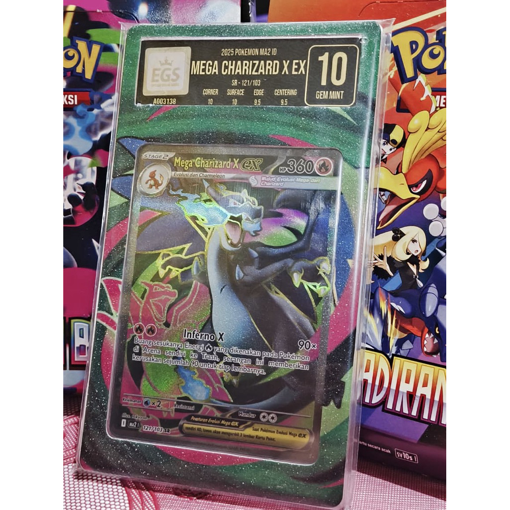 MEGA CHARIZAR X EX SR GRADING EGS 10