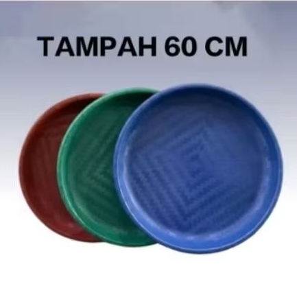 tanpa plastik 60 cm super jumbo/nampan plastik/tempat bulat 60 cm