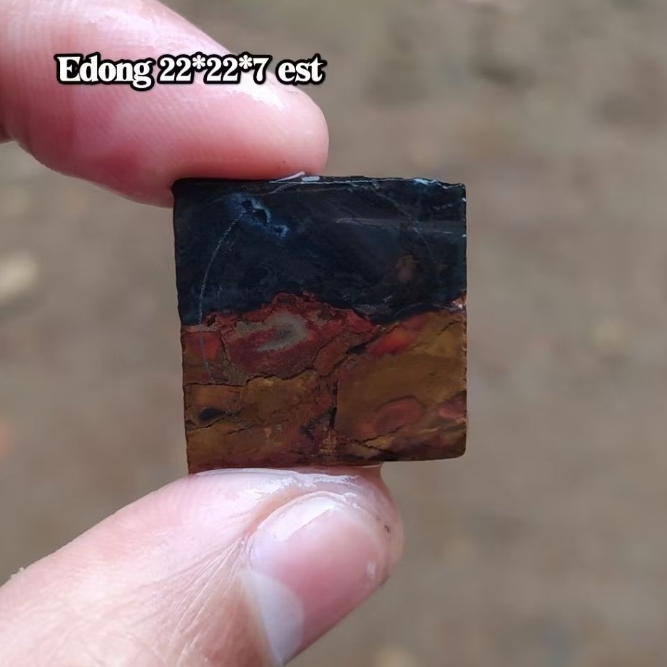 (BISA COD) Bahan Batu Akik Pancawarna Garut Edong