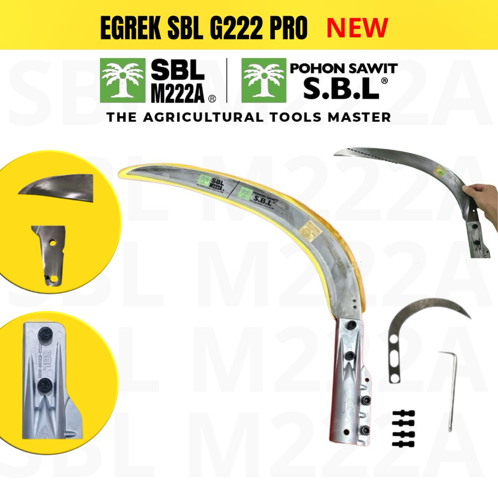 SBL G222 pro premium sabit/egrek sawit paket taji siap pakai tanpa asah