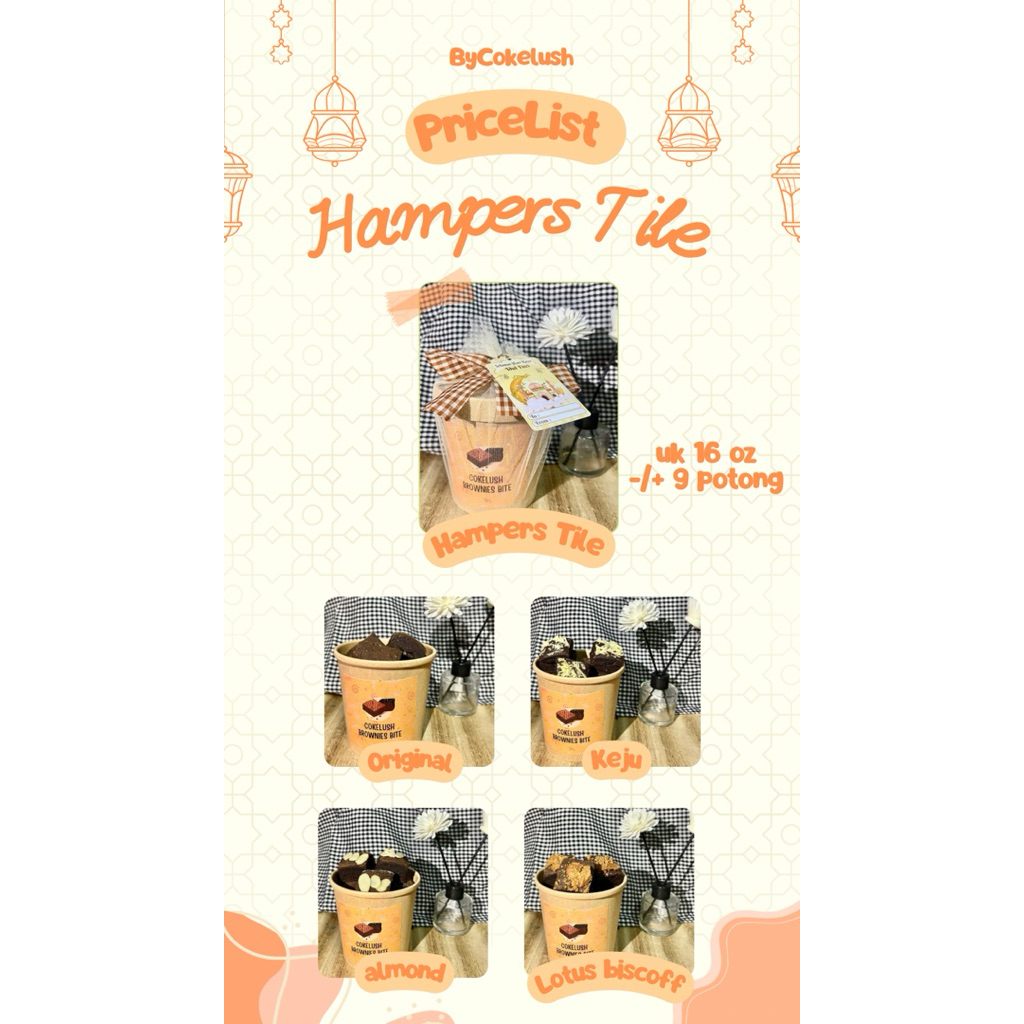 Brownies Bites / Fudgy Brownies Hampers Tile Idul Fitri