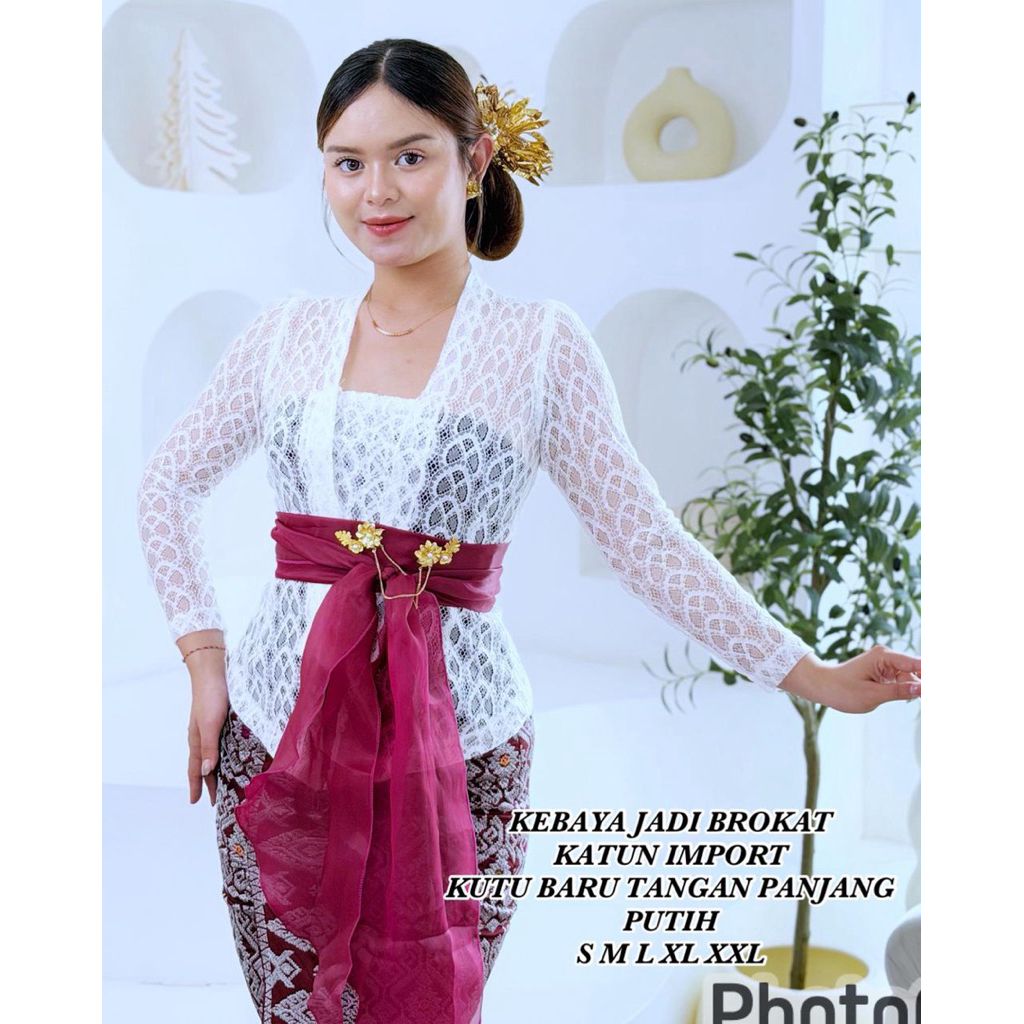 KEBAYA JADI BROKAT KATUN KUTU BARU LENGAN PANJANG