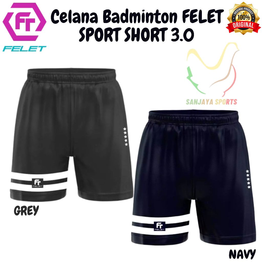Felet SPORT SHORT 3.0 / Celana Badminton Original Felet
