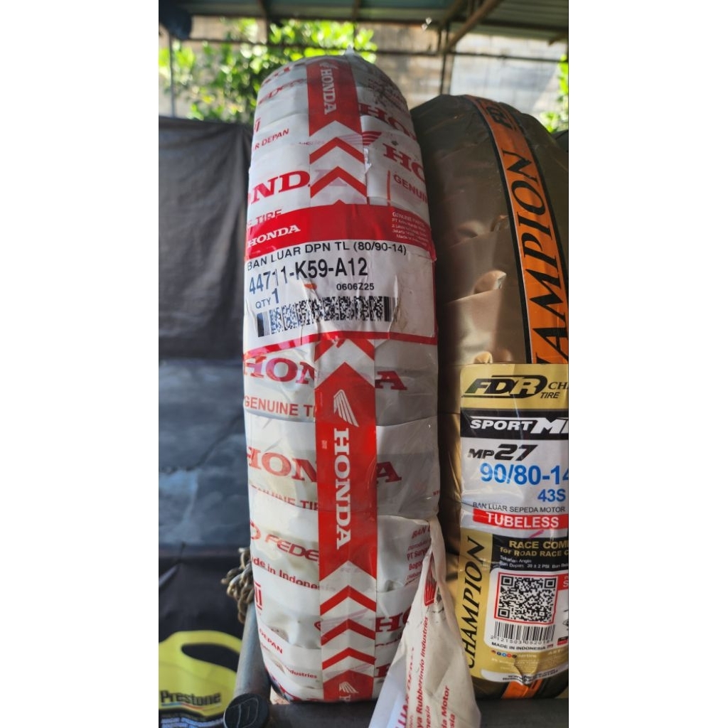 ​Ban Luar Honda Genuine Tire 80/90-14 Tubeless - Ban Depan Vario Beat Original AHM