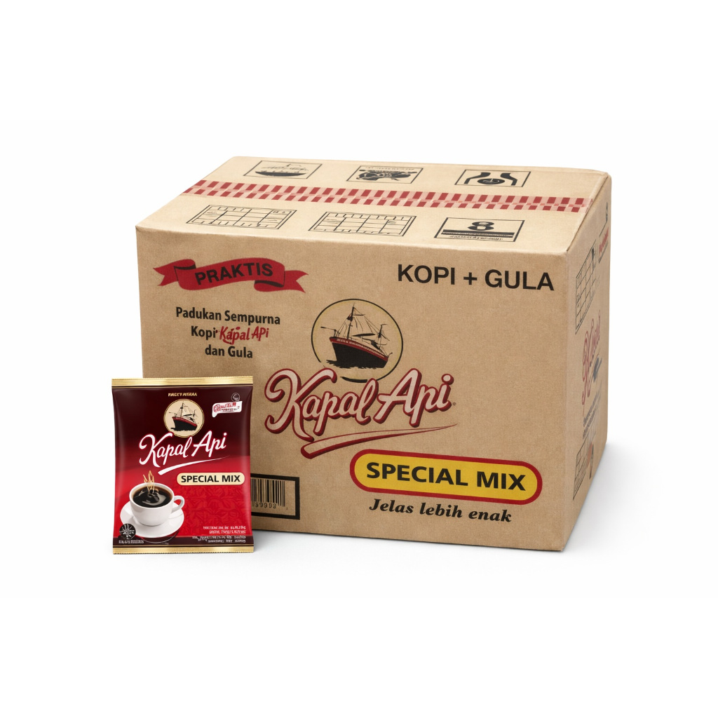 KAPAL API Varian Special Mix, One Plus Kopi Gula Terpisah, Kopi Gula Aren Karton 1 Dus