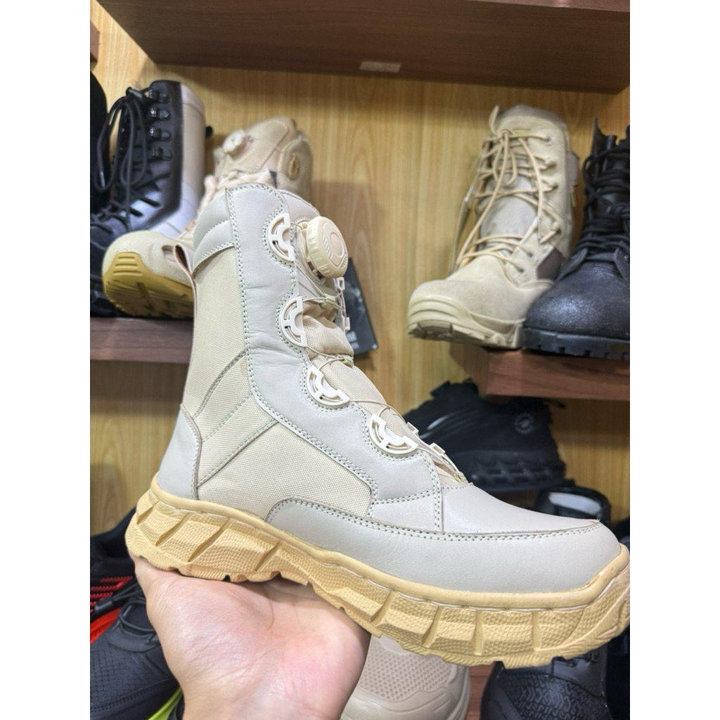 Sepatu PDL KEMHAN Taliputar Boa System Bahan kulit asli / Sepatu PDL Kualitas Bagus Harga Terjangkau