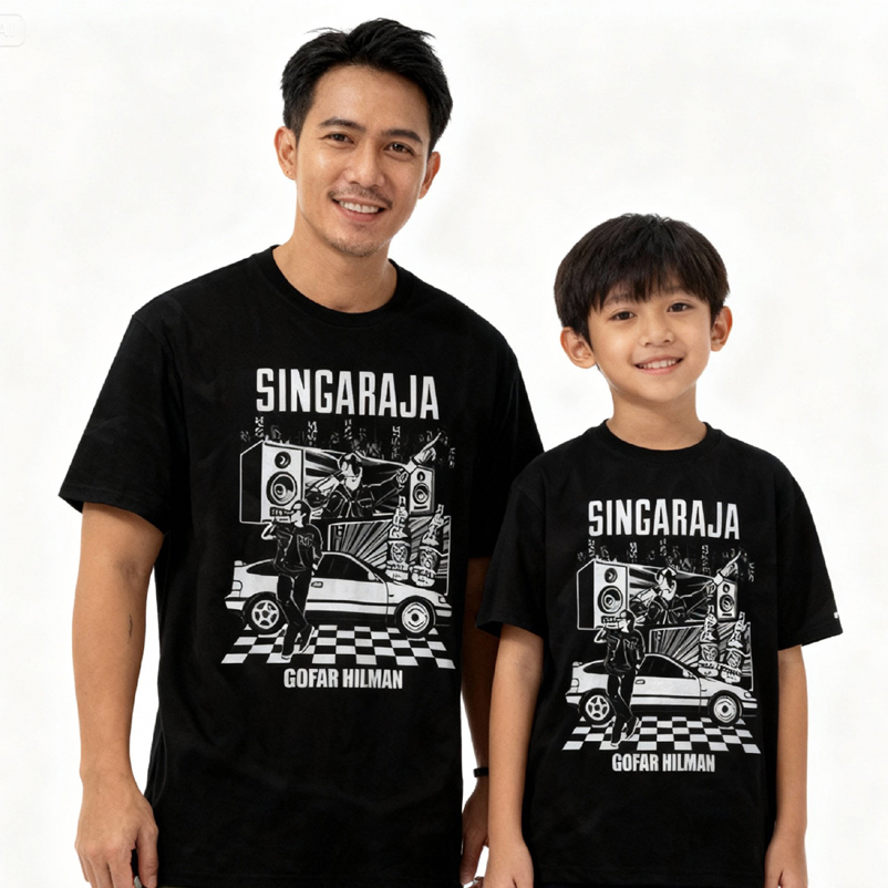 Kaos Singaraja Gofar Hilman Tshirt Couple || Kaos Ayah Anak Size S M L XL XXL 3XL 4XL || DISTRO TSHI