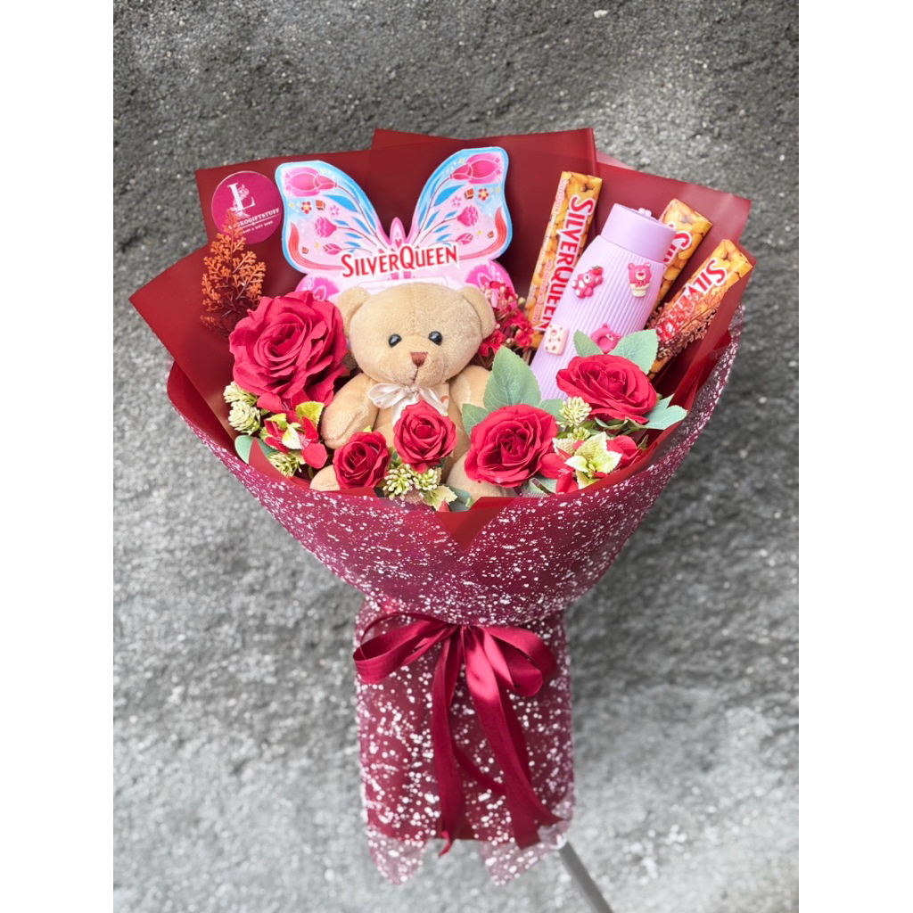 Buket coklat -buket bunga-buket tumblr-coklat valentine -buket valentine