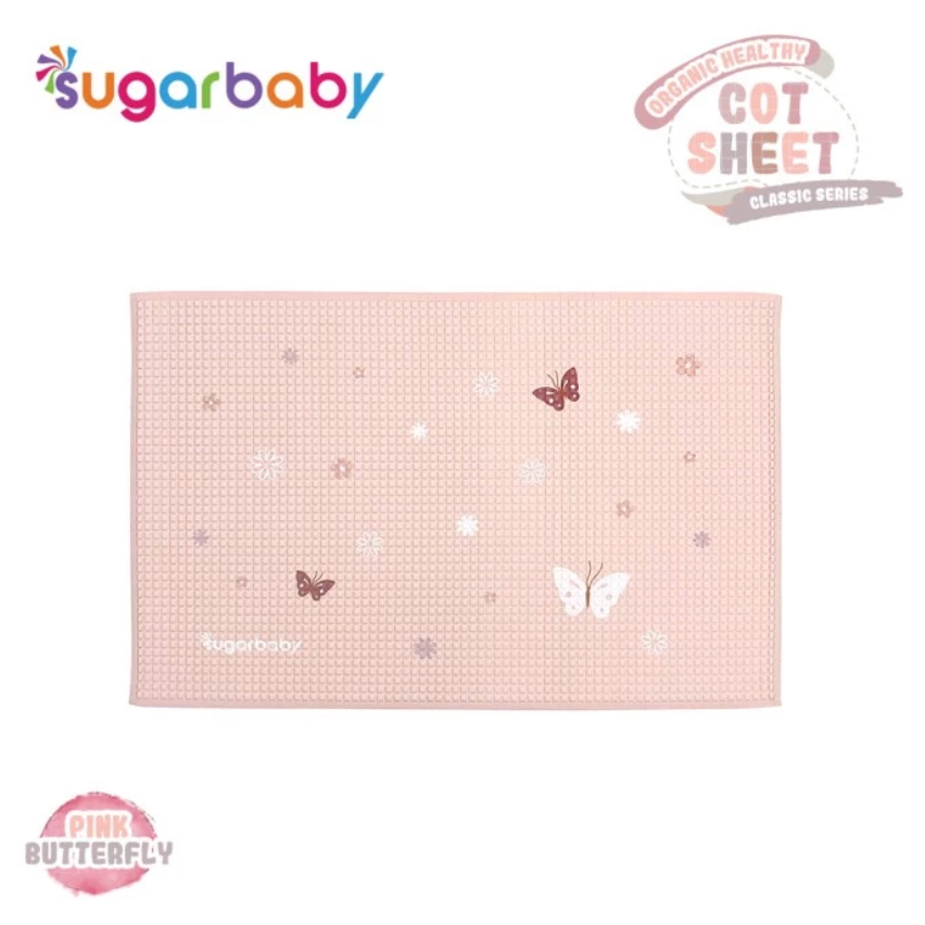 Preloved - Sugar Baby Organic Healthy Cot Sheet /Perlak Karet Organik/Perlak Bayi