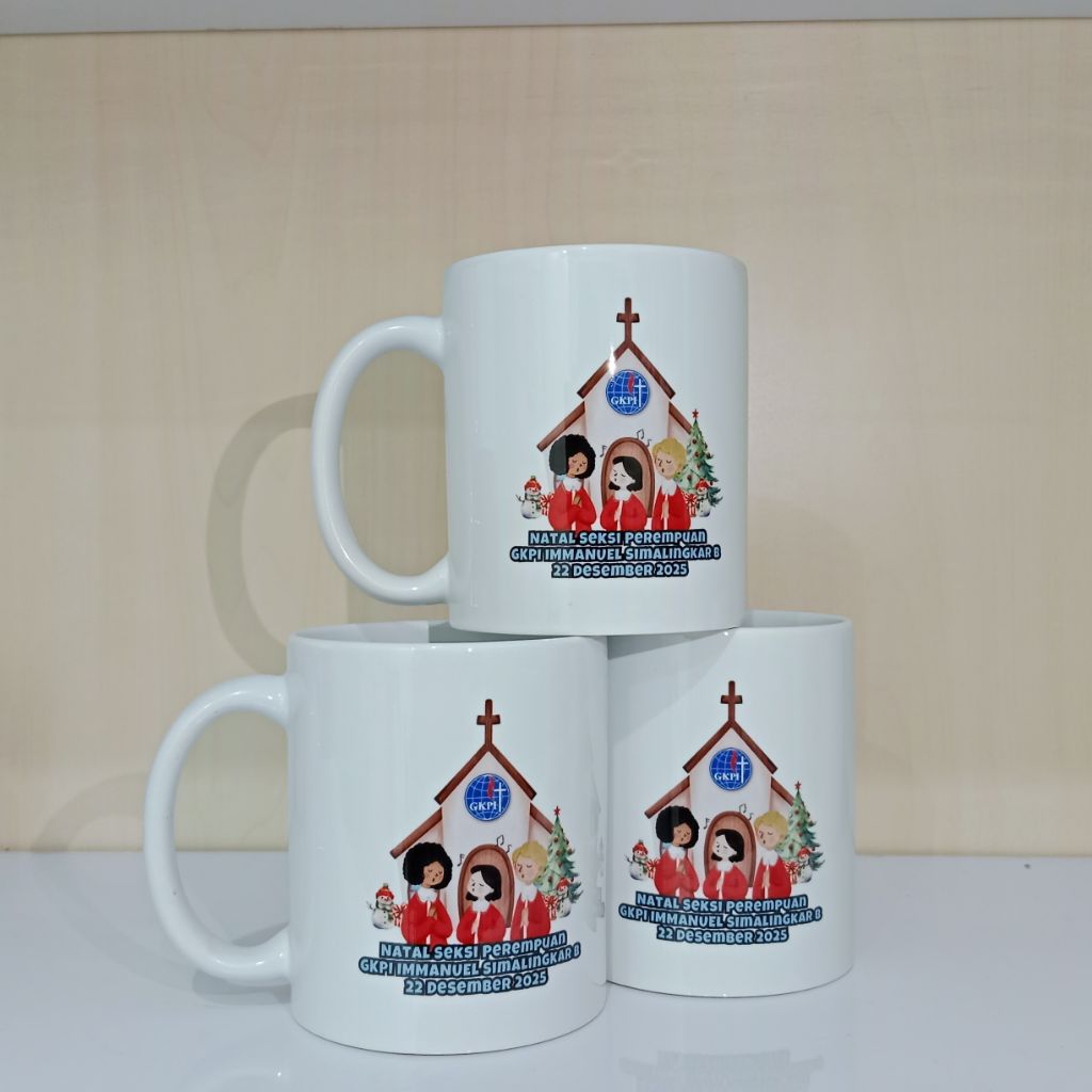 Custom Gelas Mug Keramik Sablon Foto Tulisan, Souvenir, Hampers