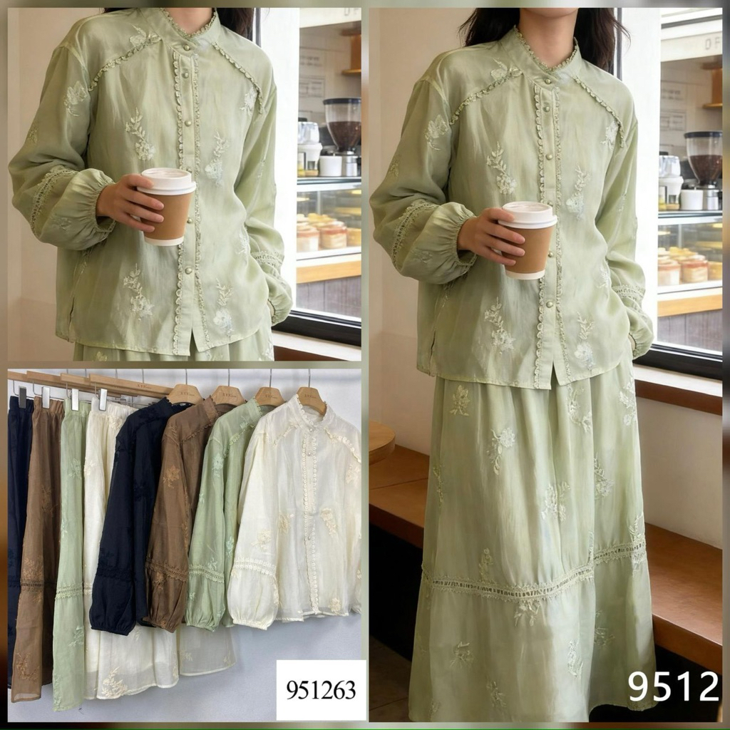 Setrok Organza Bordir Renda Premium