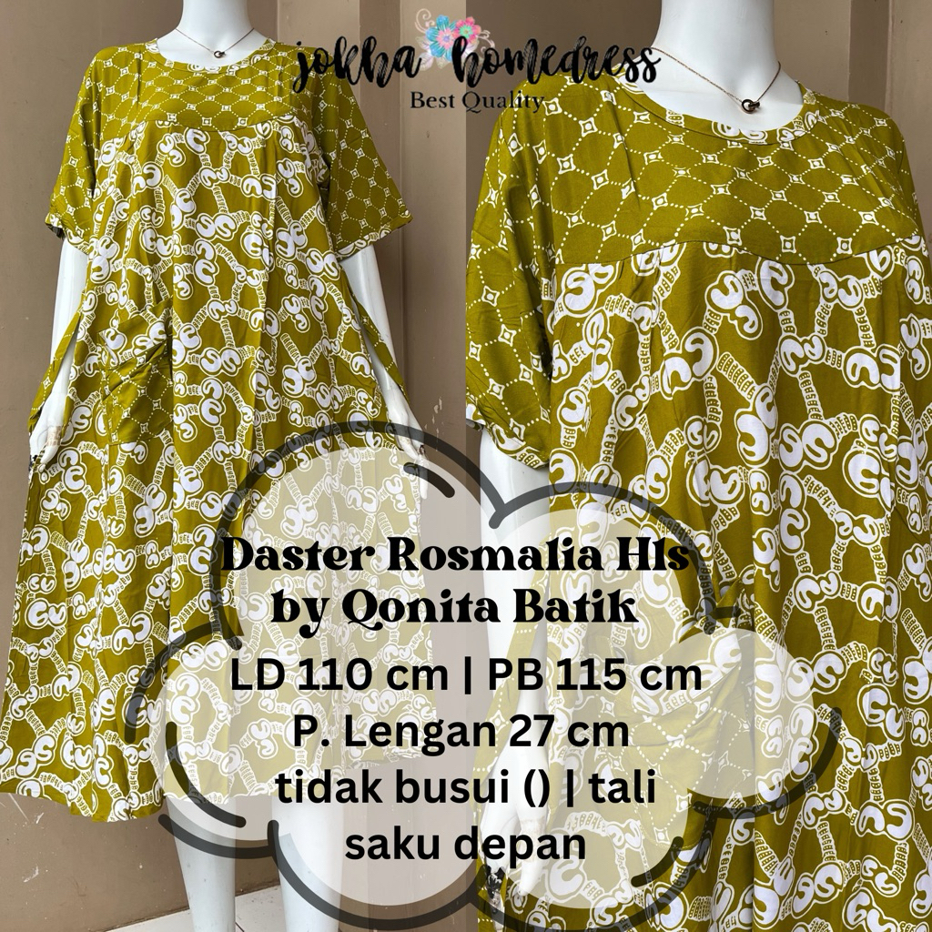 Daster Rosmalia Saku Hls by Qonita Batik Pekalongan