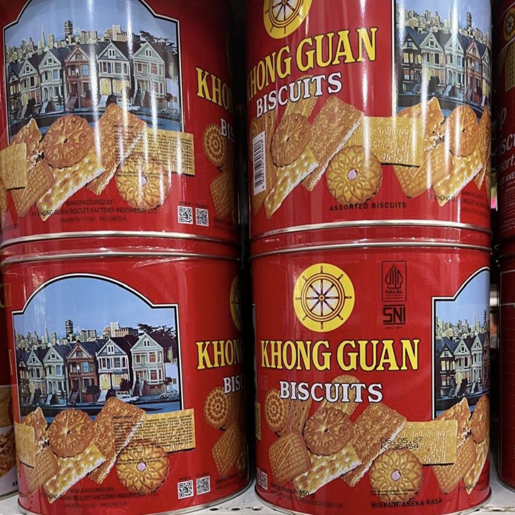 Radeva Store: KHONG GUAN ASSORTED BISCUITS FAMILY KALENG BULAT 650 gr