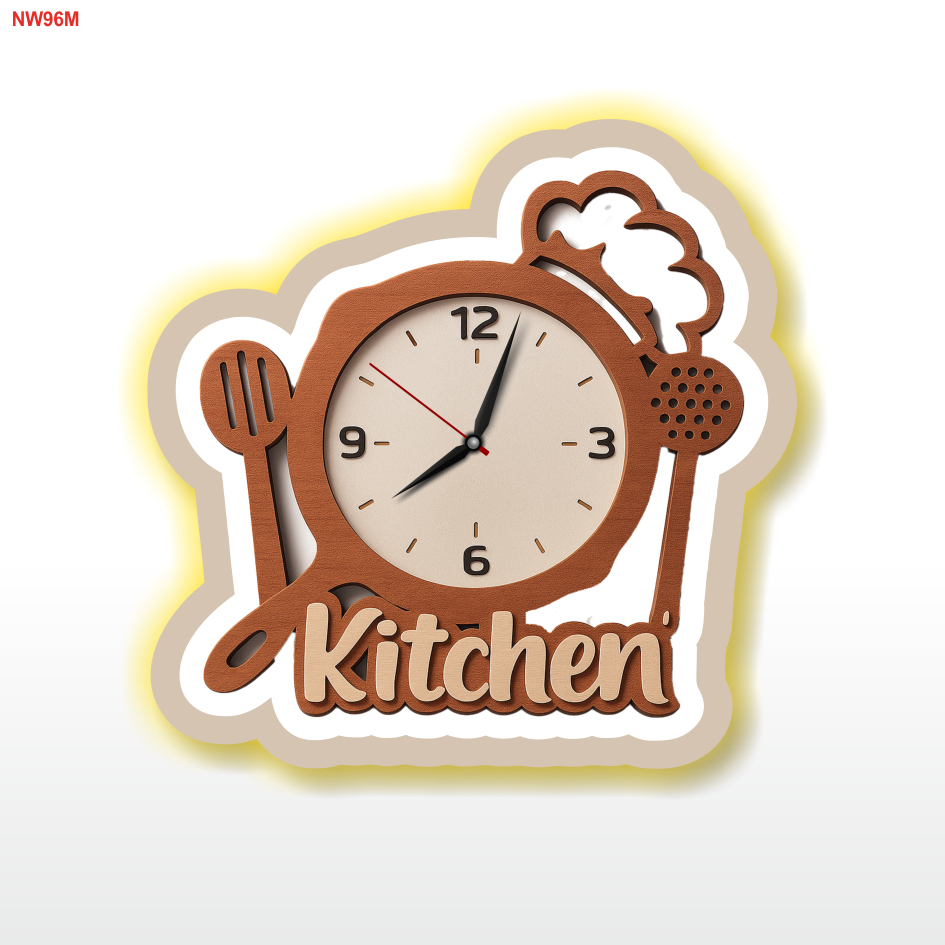 Jam Dinding Kitchen Estetik Motif Alat Masak – Dekorasi Dapur Minimalis