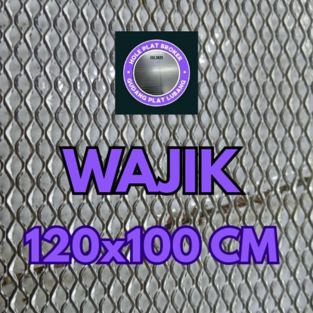 120x100cm Ram Grill Speaker Motif Wajik Diameter Lubang 5x8mm Tebal 1,3mm Bahan Kaku Cocok Untuk Tut