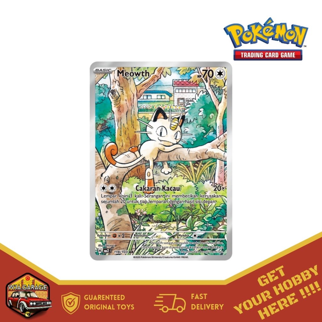 TCG Pokemon - Kartu Pokemon Indonesia Kobaran Biru - Meowth - AR