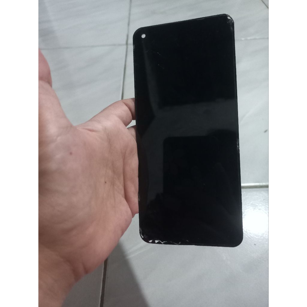 lcd oppo reno 5 5G ori copotan hp minus garis kaya difoto