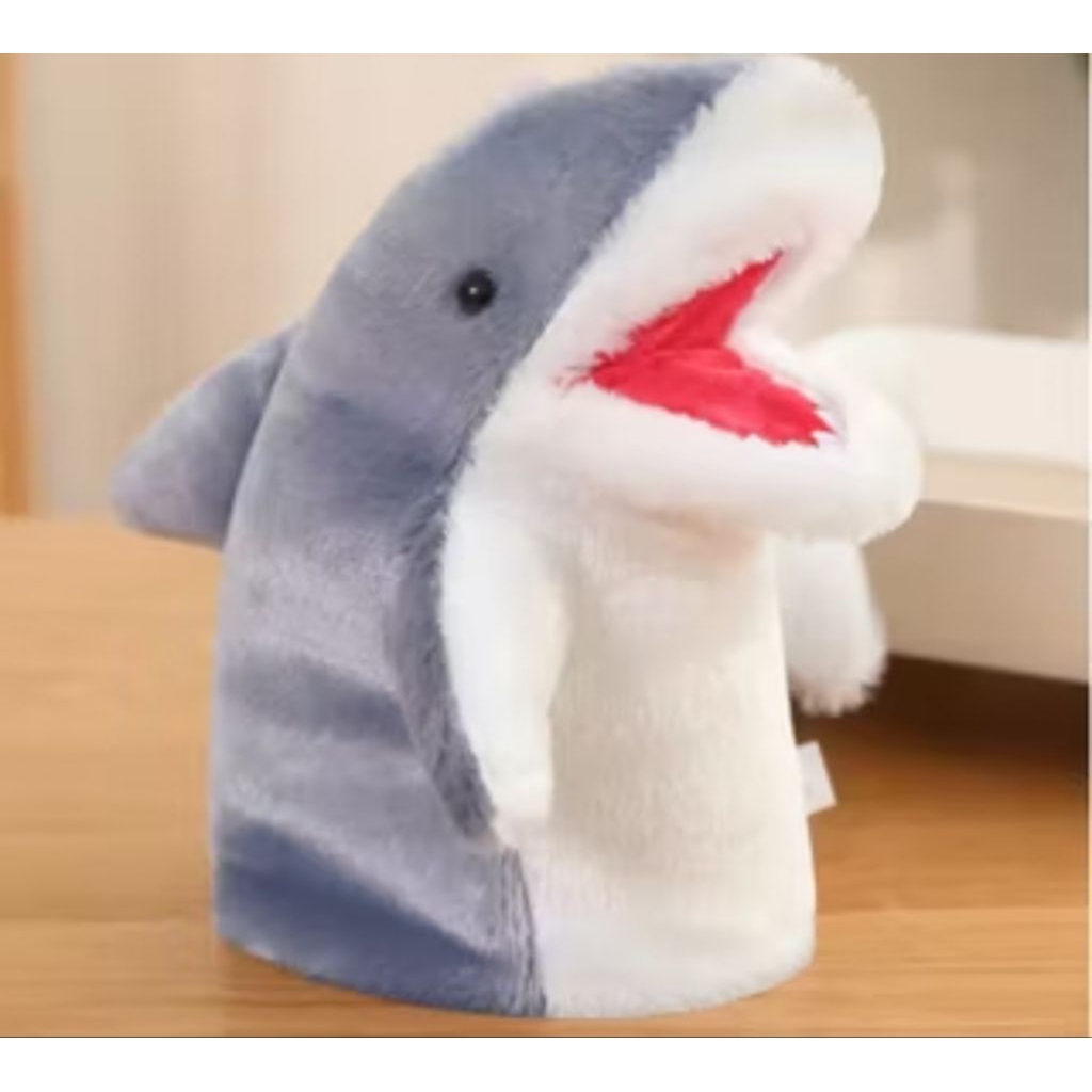 Boneka Hiu Pink Dan Hiu Biru Maenan Boneka Tangan Unik Lucu Berkualitas
