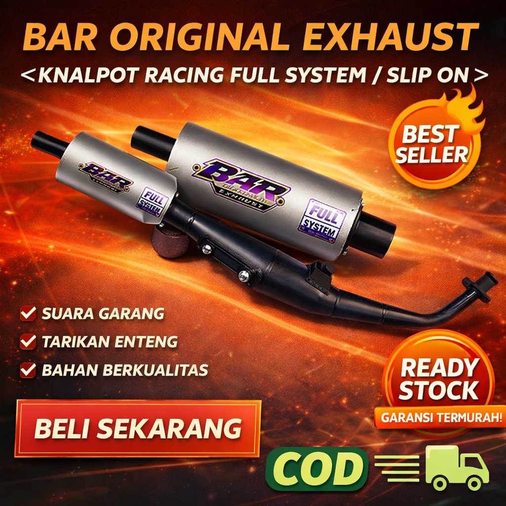 Knalpot Racing FIZ R BAR ORIGINAL EXHAUST Full System