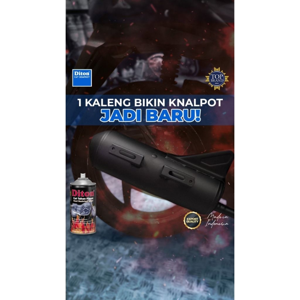 Pilok Knalpot Cat Tahan panas Hitemp Diton Cat Semprot Knalpot Motor Mobil